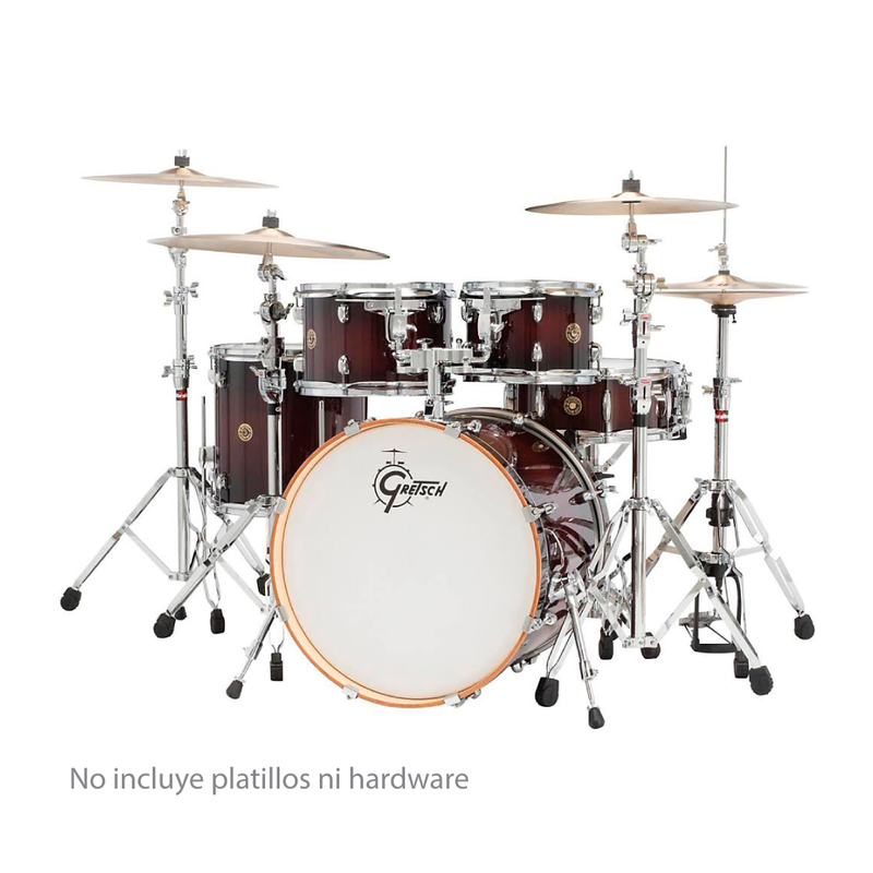 Batería Acústica Gretsch Catalina Maple de 5 piezas Deep Cherry Burst-CM1-E605-DCB (NO INCLUYE HARDWARE NI PLATILLOS)