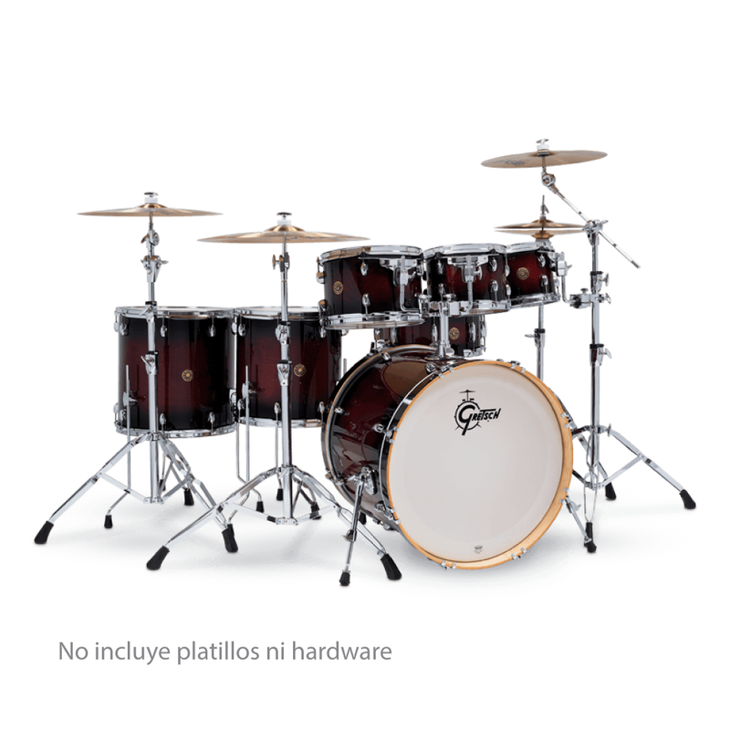 Batería Acústica Gretsch Catalina Maple de 7 piezas Satin Deep Cherry Burst-CM1-E826P-SDCB (NO INCLUYE HARDWARE NI PLATILLOS)