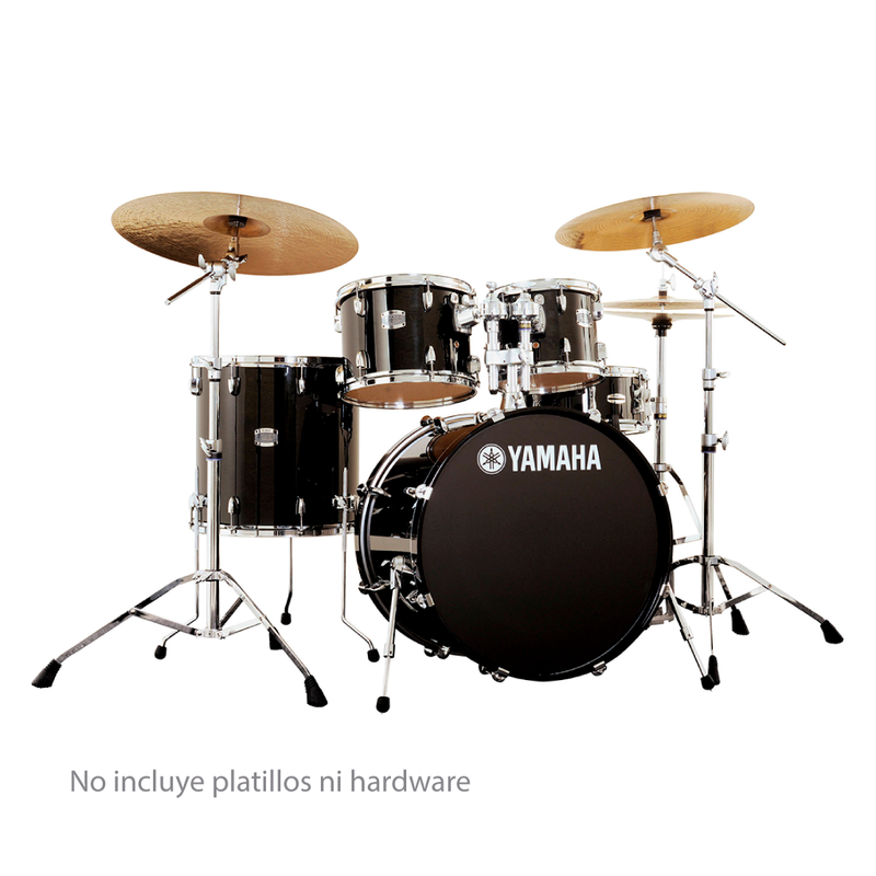 Batería Acústica Yamaha Stage Custom SBP2F5 RB Shell Pack de 5 piezas (NO INCLUYE PLATILLOS) - Raven Black