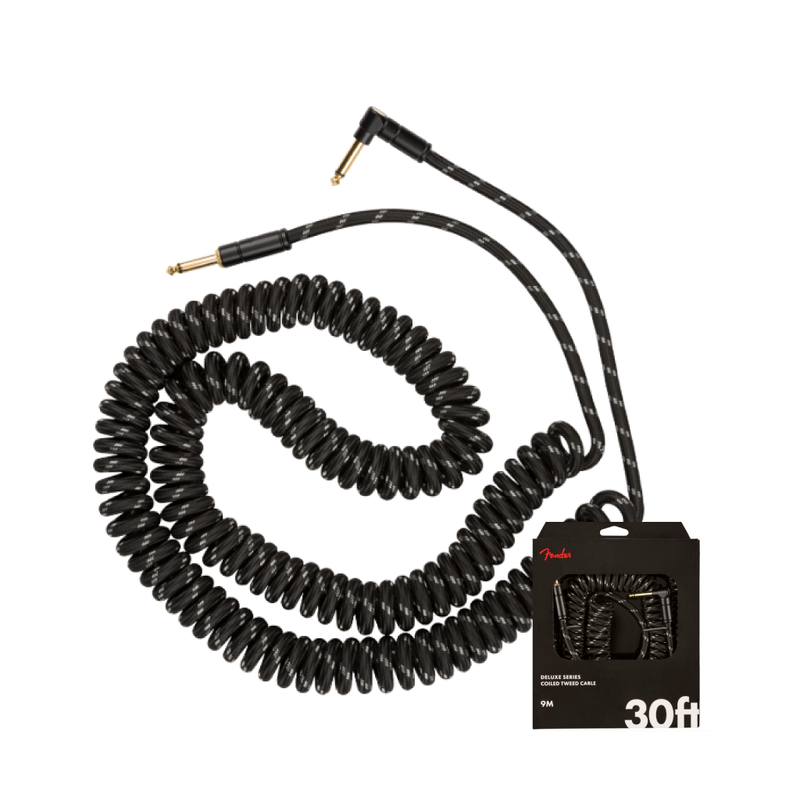 Cable Conexión Fender Deluxe Coil Cable 30' Black Tweed - 9 Mtr