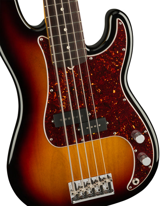 Bajo Eléctrico Fender American Professional II Precision Bass V con mástil de palo de rosa - 3-Color Sunburst