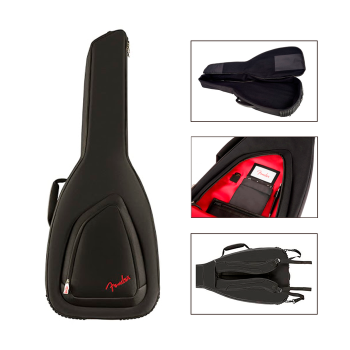 Estuche Fender para guitarra acústica FA610 Dreadnought, Black