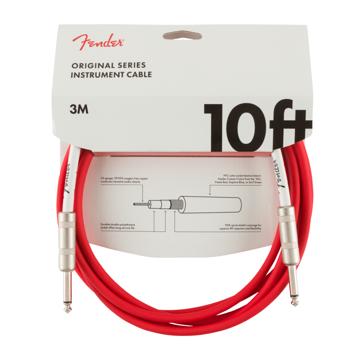 Cable Conexión Fender Original 10' Inst Cable Fiesta Red - 3 Mtrs