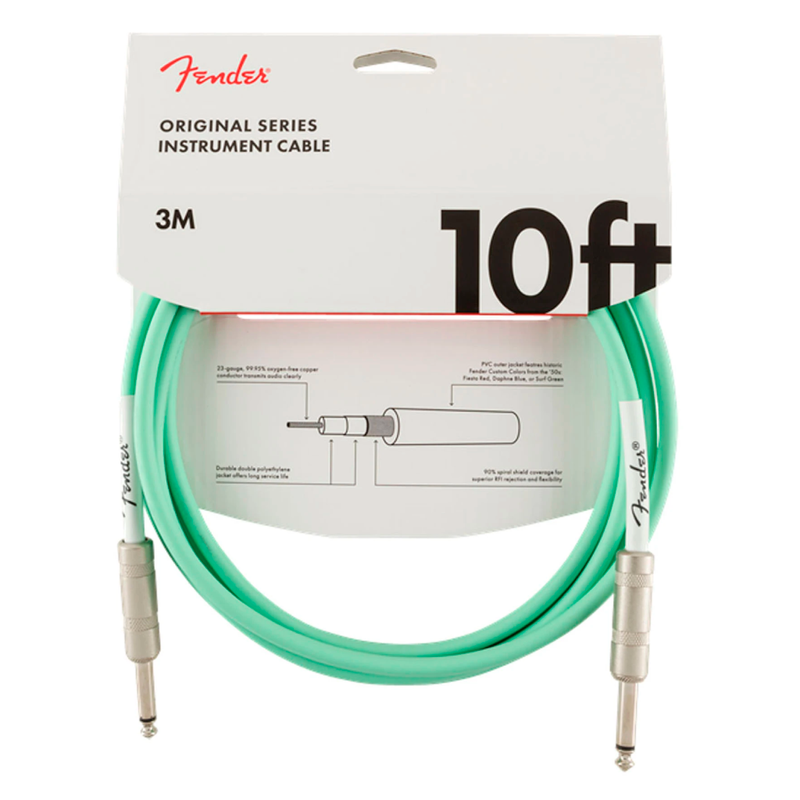 Cable Conexión Fender Original 10' / Surf Green - 3 Mts