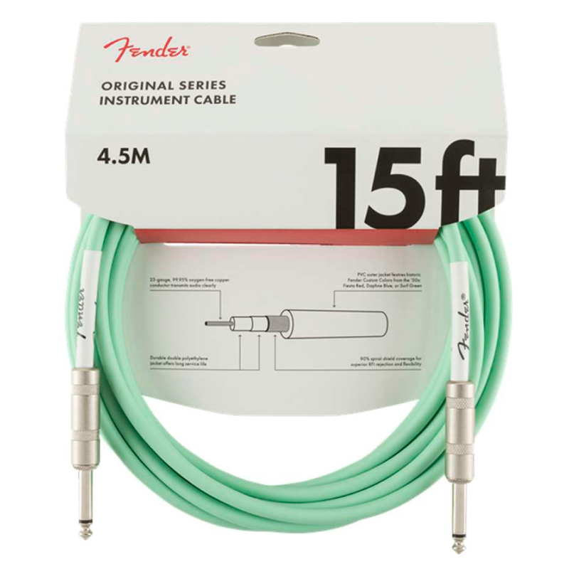 Cable Conexión Fender Original 15' / Surf Green - 4.5 Mts