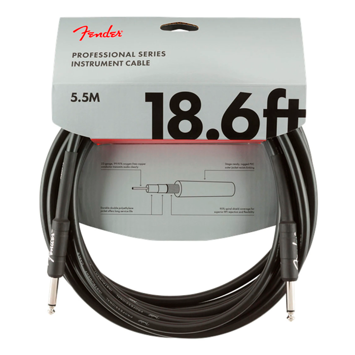 Cable Conexión Fender Pro 18.6' Inst Cbl Black - 5.5 Mtrs