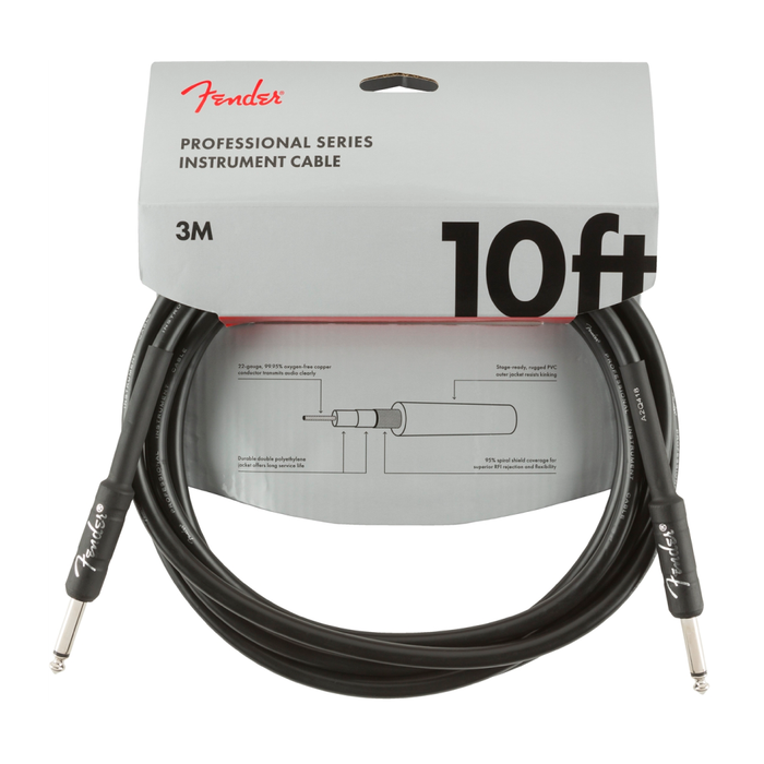 Cable Conexión Fender Pro 10' Inst Cable Black - 3 Mtrs