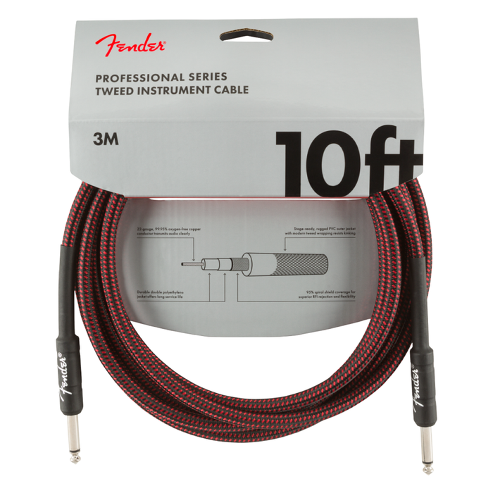 Cable Conexión Fender Pro 10' Inst Cable Red Tweed - 3 Mtrs
