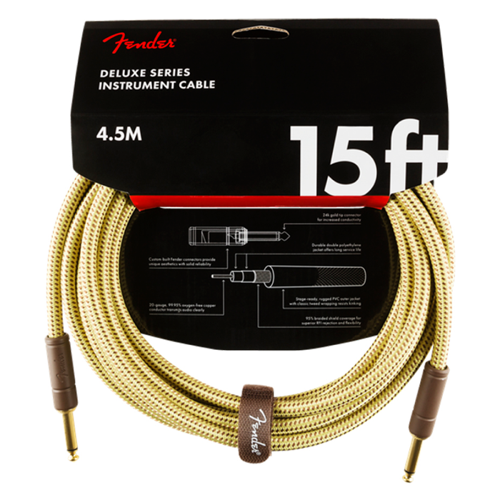 Cable Conexión Fender Deluxe 15' Inst Cable Tweed - 4.5 Mtrs