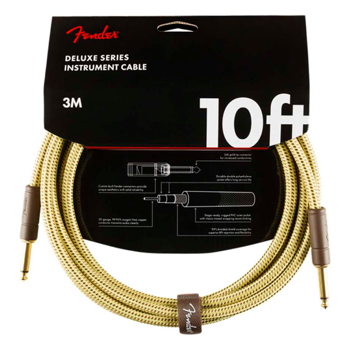 Cable Conexión Fender Deluxe 10' Inst Cable Tweed - 3 Mtrs