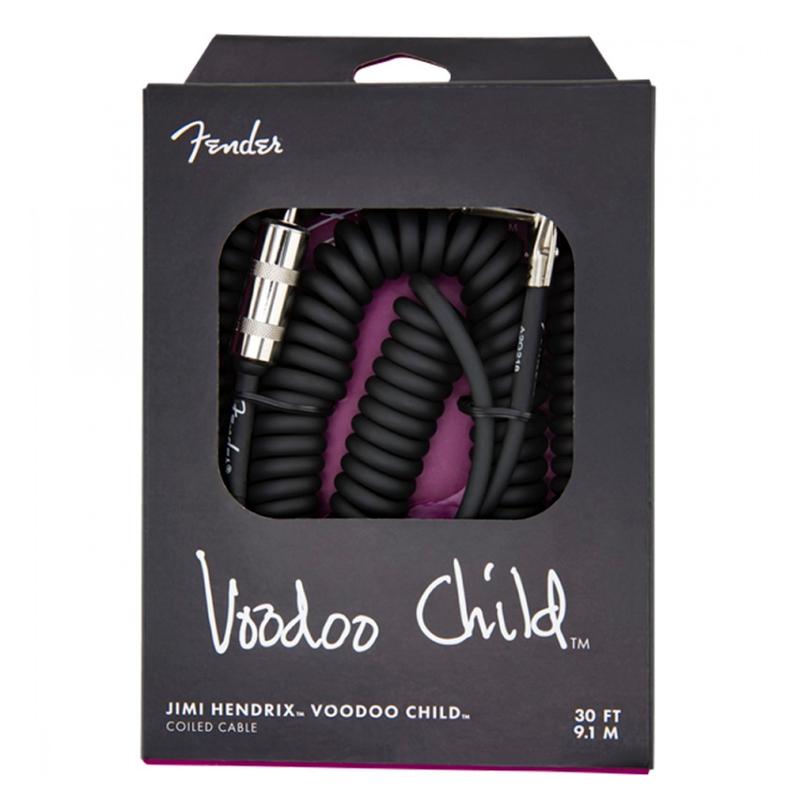 Cable Conexión Fender Jh Voodoo Child Cable Blk 30' Black - 9.1 Mtrs