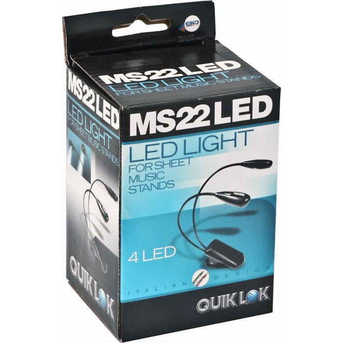 Luz de clip Quik Lok MS/22LED de 4 LED para atriles
