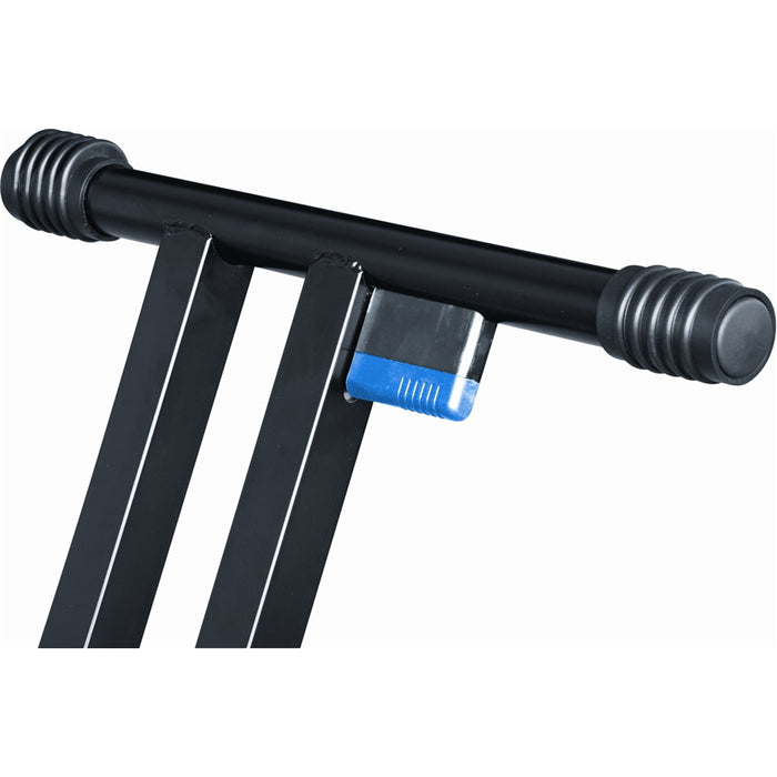 Quik-Lok Soporte Para Teclado Ajustable En Altura T-10BK, Color Negro, Base Estable Con Pies De Goma