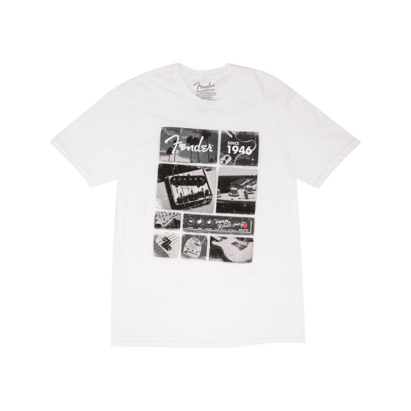 Polo Fender Partes Vintage Talla L Blanco