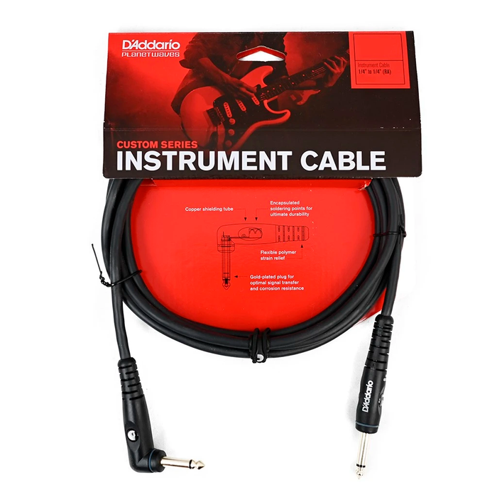 Cable Conexión Planet Waves PW-GRA-10 10' Custom Series 1/4In Inst Cable Right Angle - 3 Mtrs