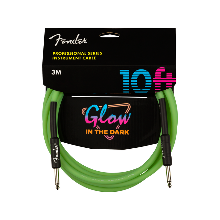 Cable Conexión Fender Professional Glow in the Dark - Green - 10''