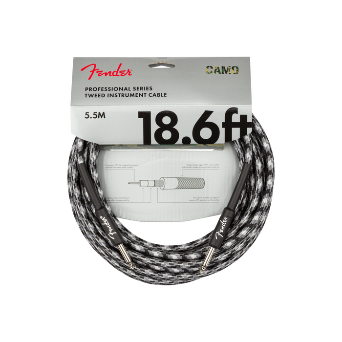 Cable Conexión Fender Professional Instrument Cable - 18.6' - Winter Camo