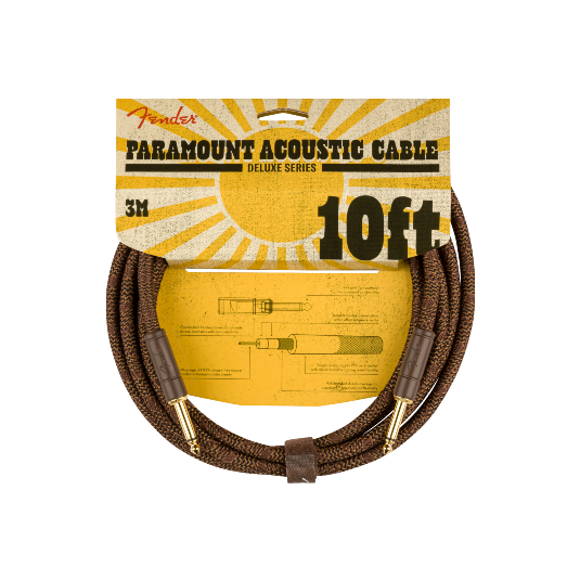 Cable Conexión Fender 10' Paramount Acoustic Instrument Cable - Brown