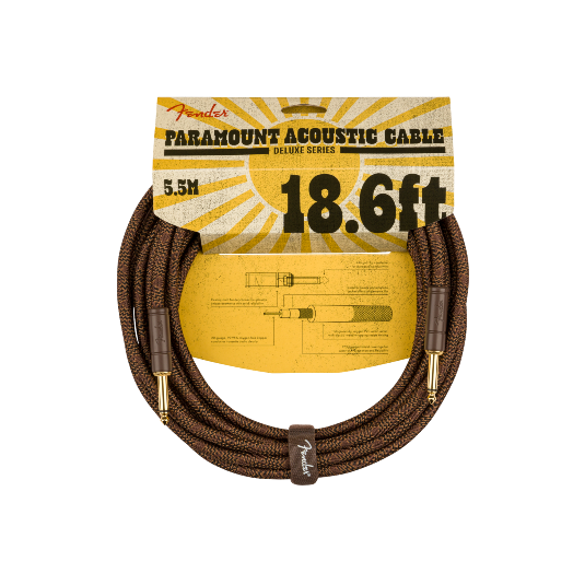 Cable Conexión Fender 18.6' Paramount Acoustic Instrument Cable - Brown