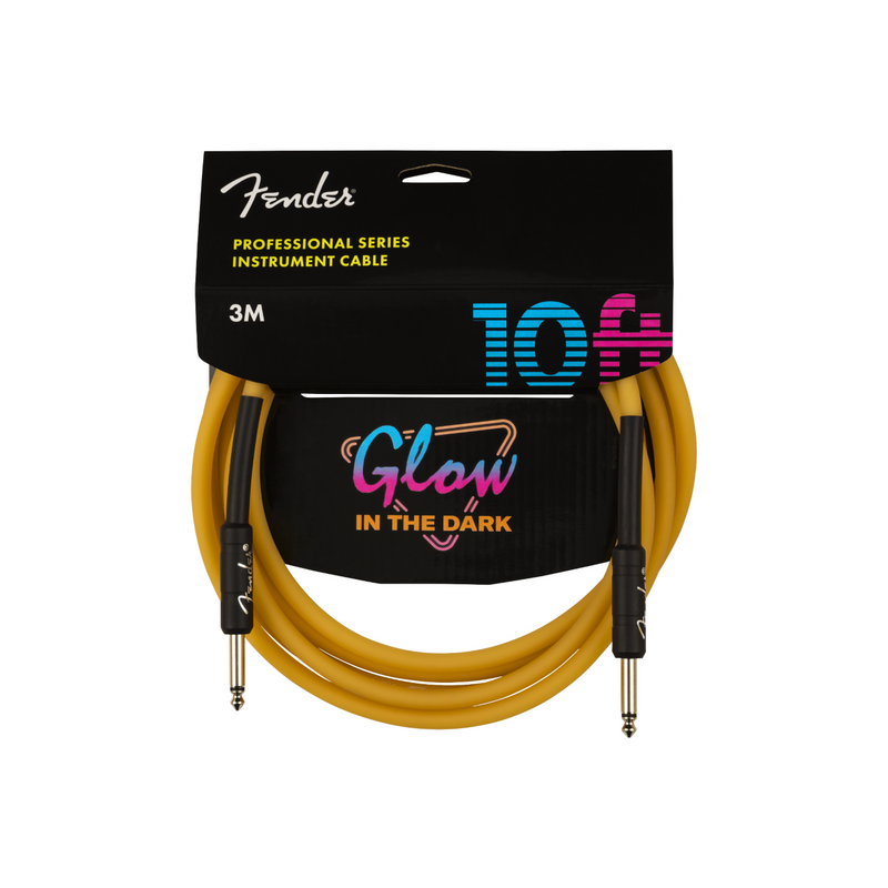 Cable Conexión Fender Professional Series Glow in the Dark - 10'' - Orange