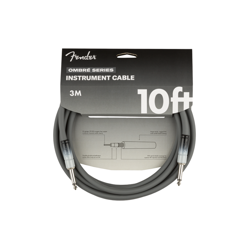 Cable Conexión Fender Ombré 10' Straight/Straight - Silver Smoke