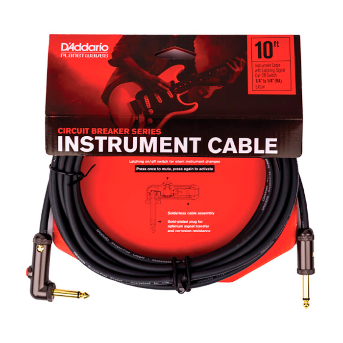 Cable Conexión Planet Waves PW-AGLRA-10 10' Circuit Break Latching Inst Right Angle-3 Mtrs