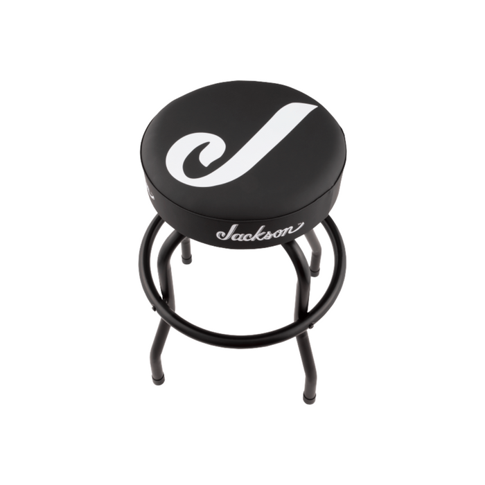 Banqueta Jackson J Logo de 24'' - blanco y negro