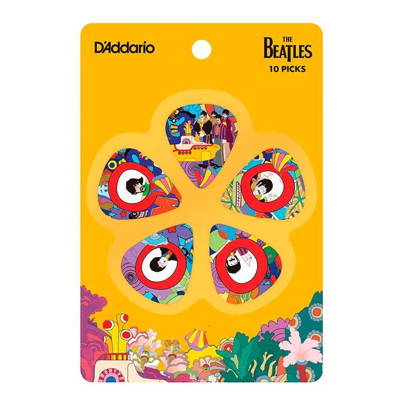 Uñas Planet Waves 1CWH4-10B7 Beatles Pick Yellow Submarine-Medium Pack 10
