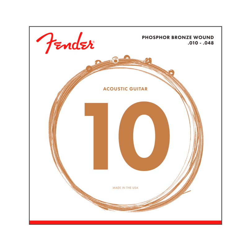 Cuerda Fender para Guitarra Acústica 60XL Phosphor Bronze Ball 10-48