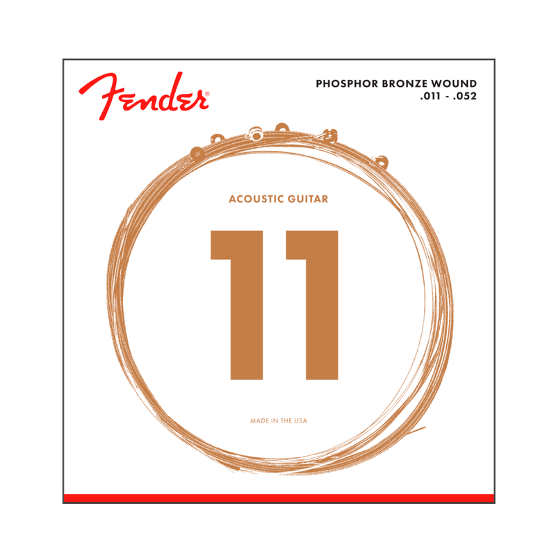 Cuerda Fender para Guitarra Acústica 60CL Phosphor Bronze 11-52