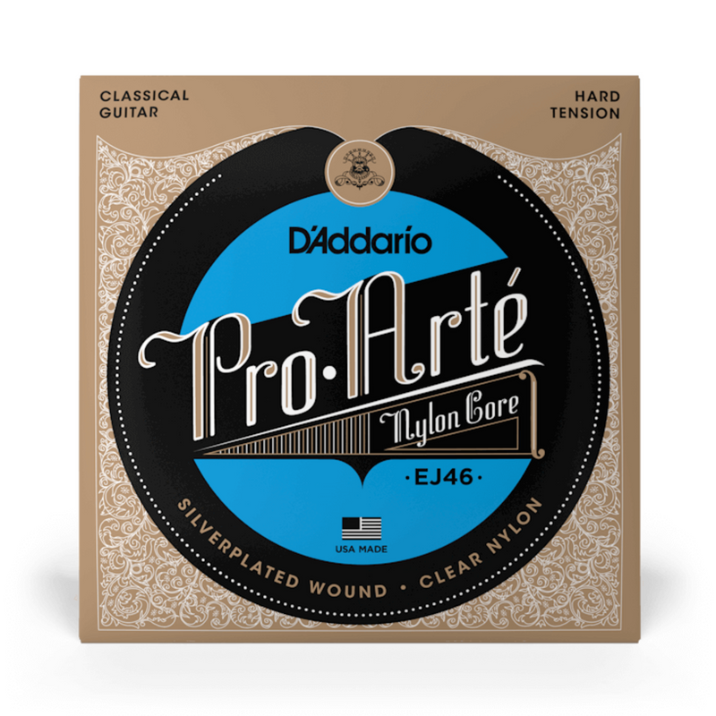 Cuerdas D'Addario para Guitarra Clásica de Nylon Pro Arte EJ46 Hard Tension