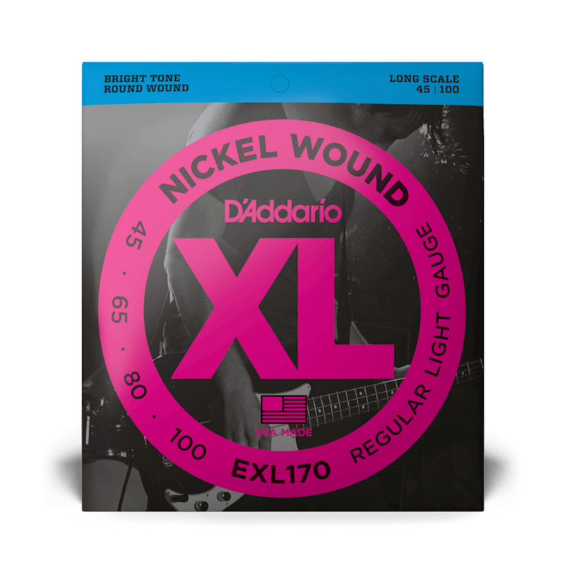 Cuerdas D'Addario para Bajo Eléctrico EXL-170 Nickel Wound Calibre 45 - 100