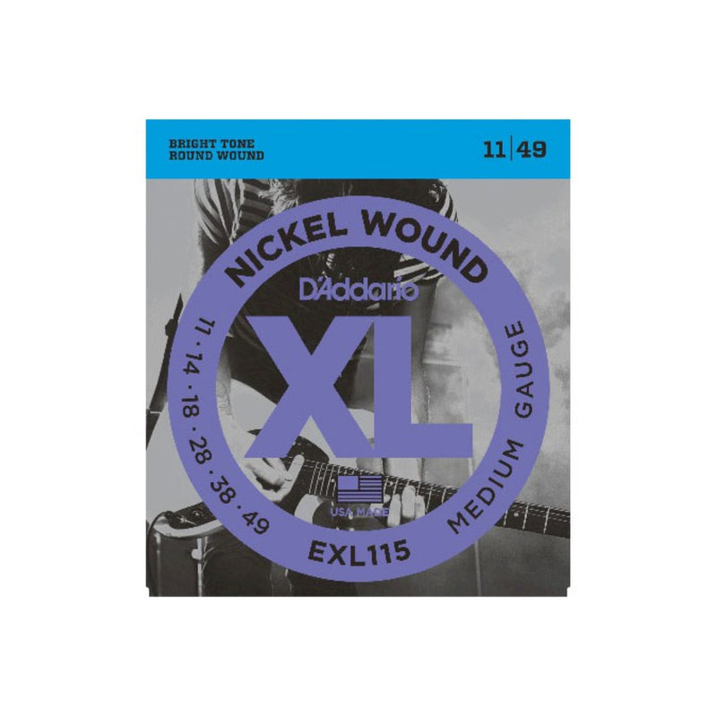 Cuerdas D'Addario para Guitarra Eléctrica EXL115 Nickel Wound Calibre 0.011 - 0.049