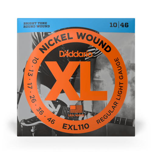 Cuerdas D'Addario para Guitarra Eléctrica EXL110 Nickel Wound Calibre 0.010 - 0.046