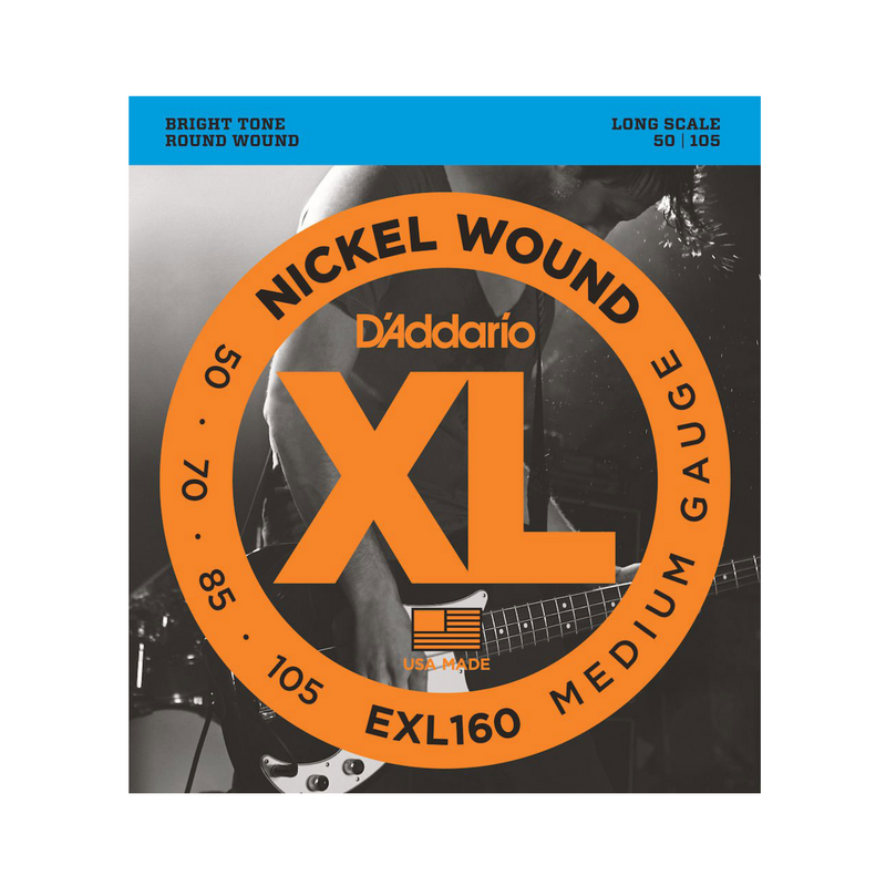 Cuerdas D'Addario para Bajo Eléctrico EXL160 Nickel Wound Calibre 0.050 - 0.105