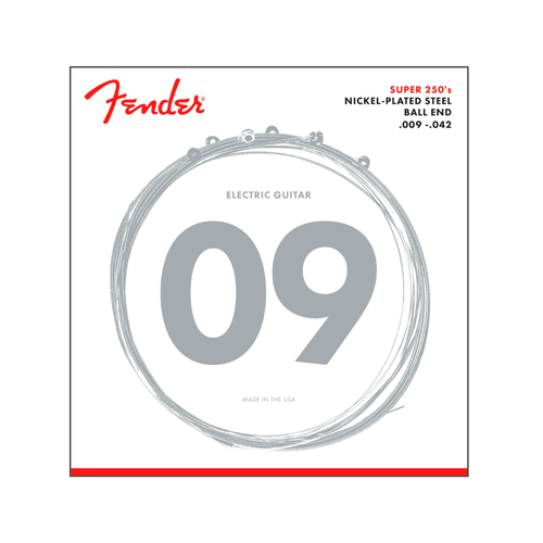 Cuerda Fender para Guitarra Eléctrica 250L Nickel Plated Steell Ball End 9-42