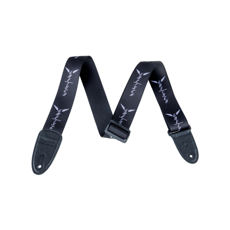 Correa Gretsch Strap Wings Logo Pattern Black/Gray