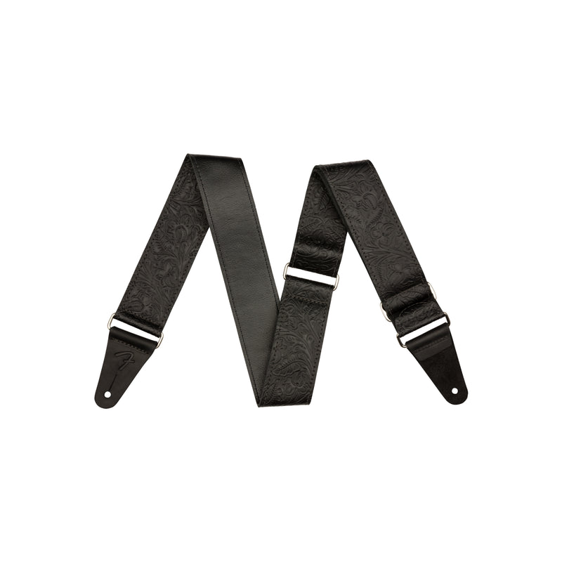 Correa Fender 2'' Tooled Leather - Black