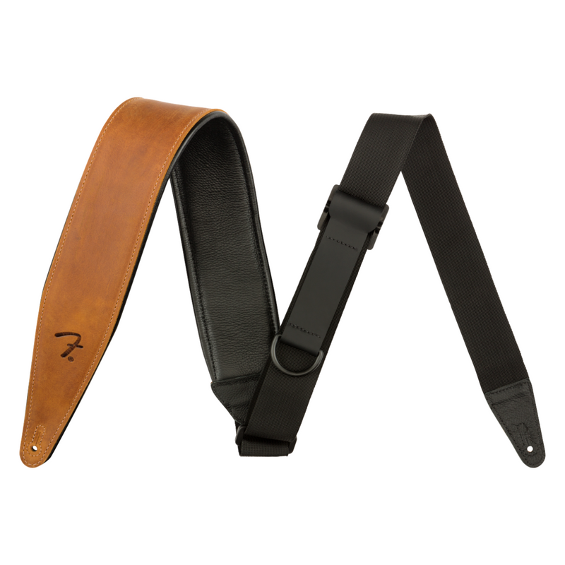 Correa Fender 2.5'' Right Height Leather Strap - cuero - Cognac