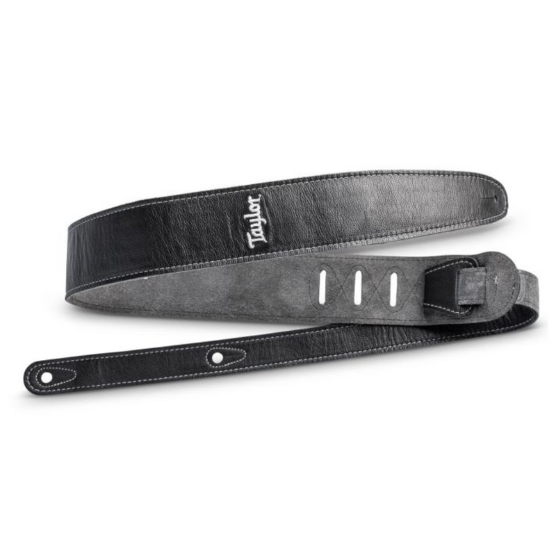 Correa para guitarra Taylor de cuero negro de 2.5'' - Suede Back