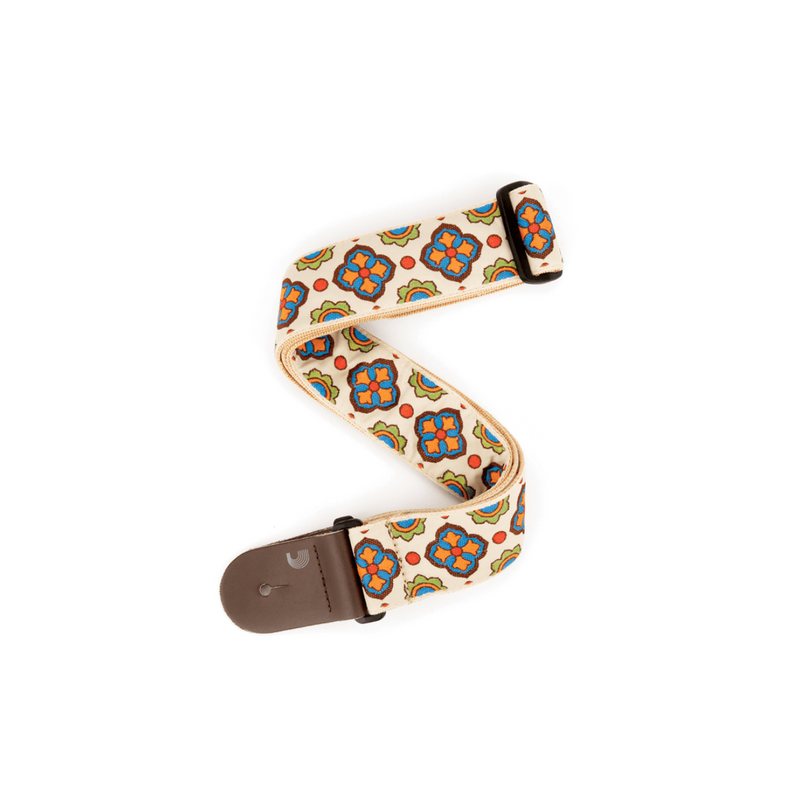 Correa de guitarra D'Addario de nylon tejida - 2'' - Traditional Latin Tile Art - T20S1503