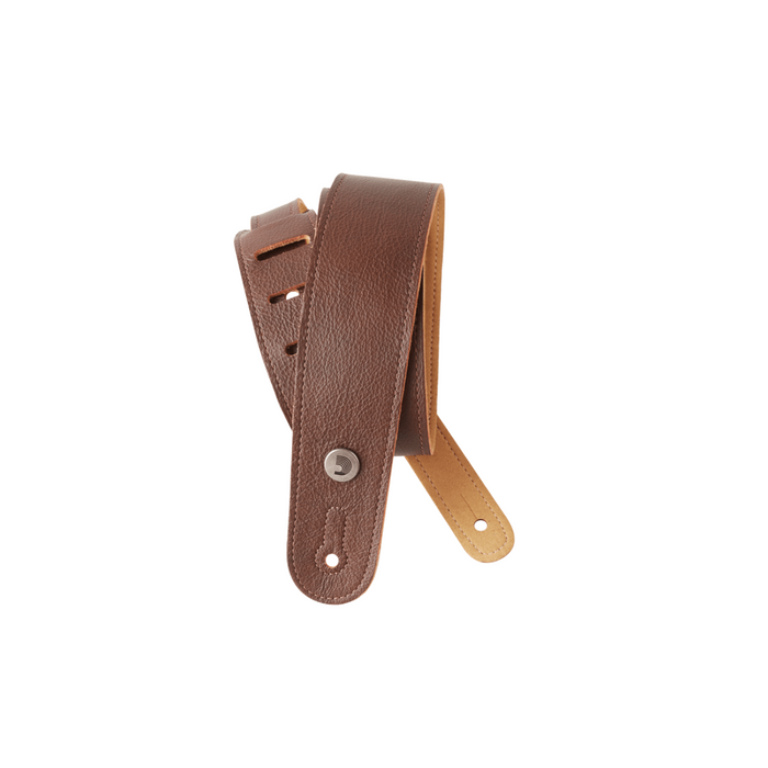 Correa de guitarra D'Addario Slim Garment de cuero - 2'' - Brown - 20GL01