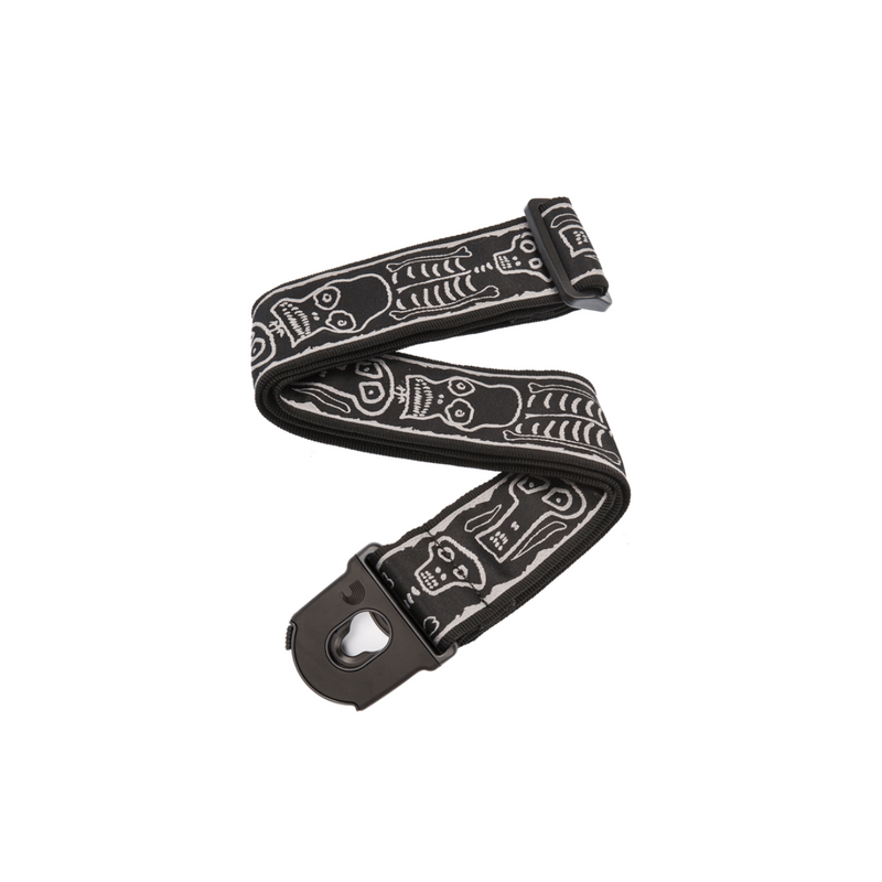 Correa de guitarra D'Addario Joe Satriani Planet Lock - 50mm - Skull N Bones - 50PLJS01