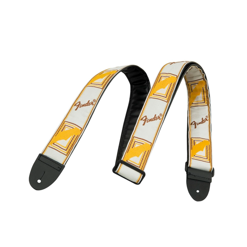 Correa Fender 2" Monogrammed Strap White/Brown/Yellow