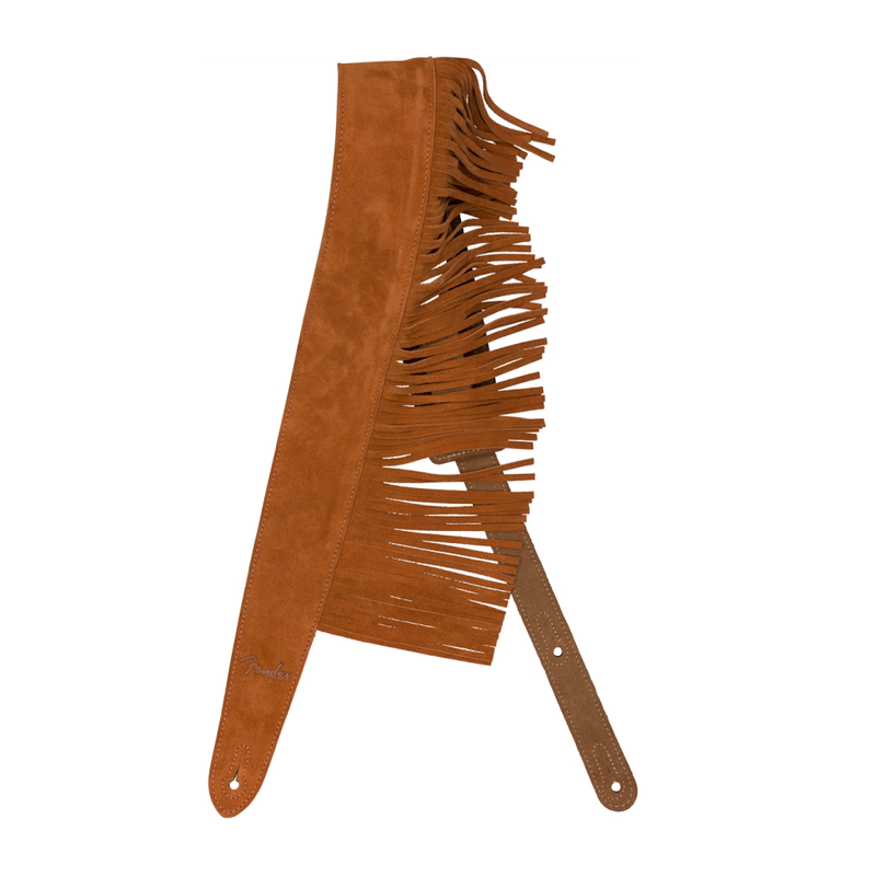 Correa Fender 2.5" Suede Fringe Strap Brown