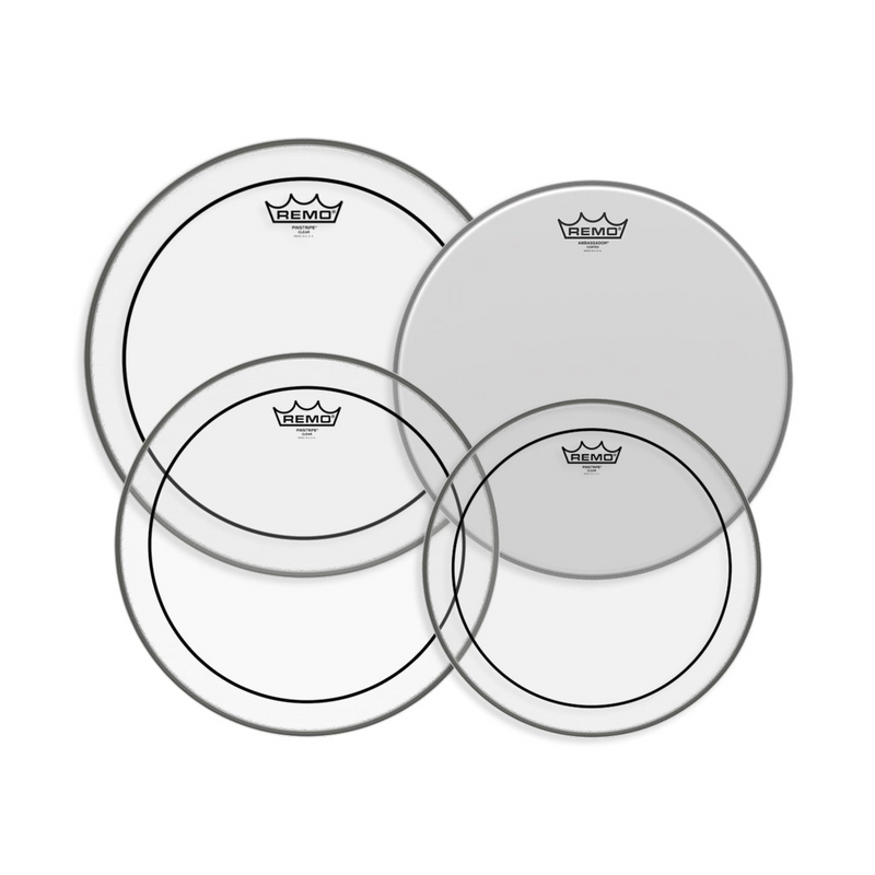 Pack de Parches Remo para Batería Propack PP-0320-PS con Pinstripe Clear de 12", 13", 16" y Ambassador Coated de 14"