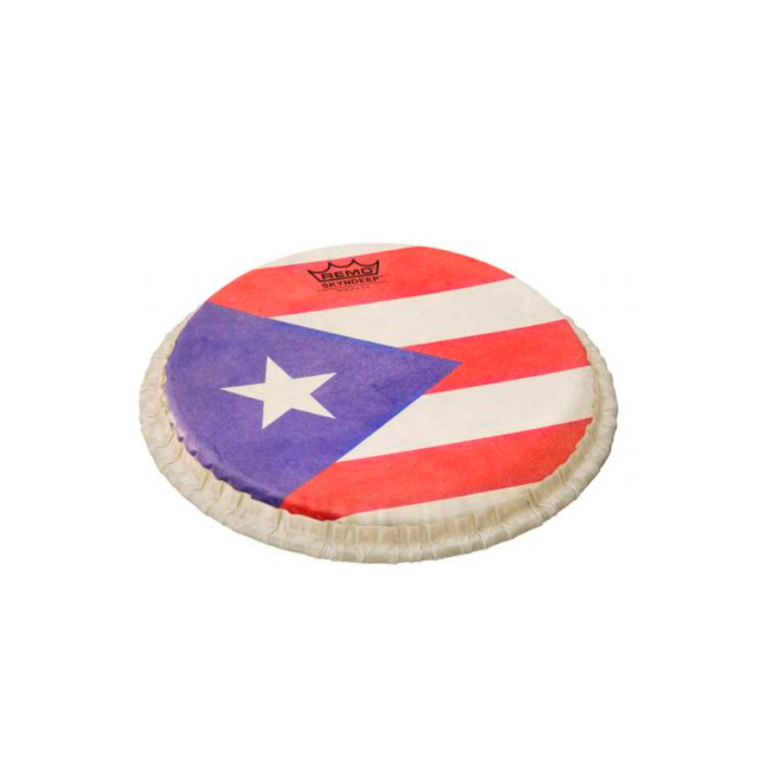 Parche de Conga Remo Tucked Skyndeep de 11.75" Puerto Rican Flag