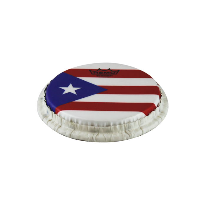 Parche de Bongo Remo Tucked Skyndeep de 7.15" Puerto Rican Flag