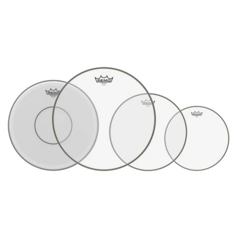 Pack de Parches Remo PROPACK PP-2680-BE con Emperor Clear de 10", 12", 16" y Powerstroke 77 Coated Clear Dot de 14" (Tarola)