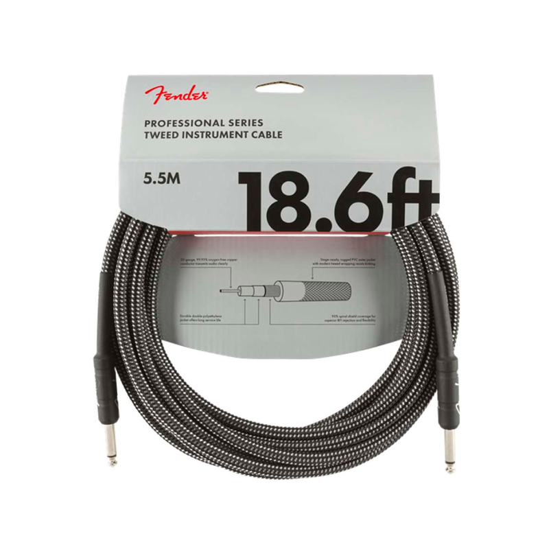Cable Fender para instrumento profesional de 18.6' gris
